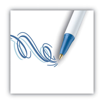 BIC® Clic Stic Ballpoint Pen, Retractable, Medium 1 Mm, Blue Ink, White Barrel, Dozen freeshipping - TVN Wholesale